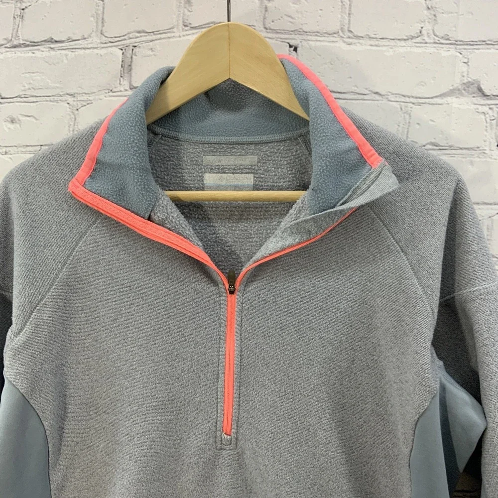 Columbia Sportswear Fleece Jacket Womens Sz L Gray Pink‎ Warm